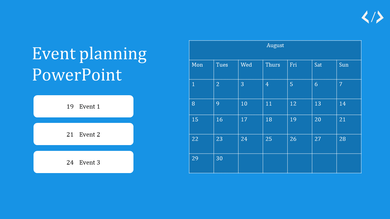 event planning powerpoint